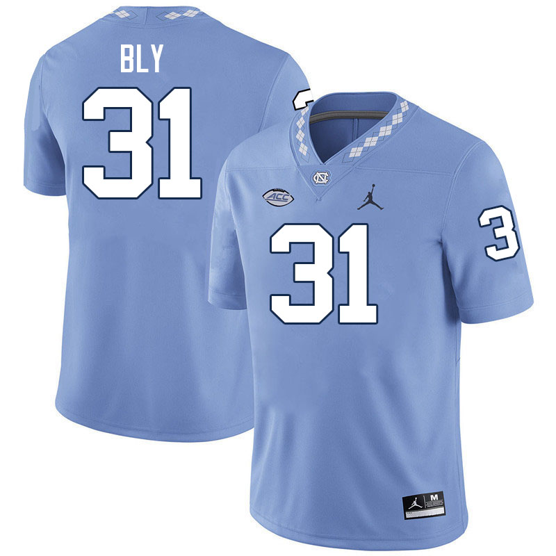 #31 Dre Bly North Carolina Tar Heels Jerseys,Apparels,Uniforms Stitched-Carolina Blue